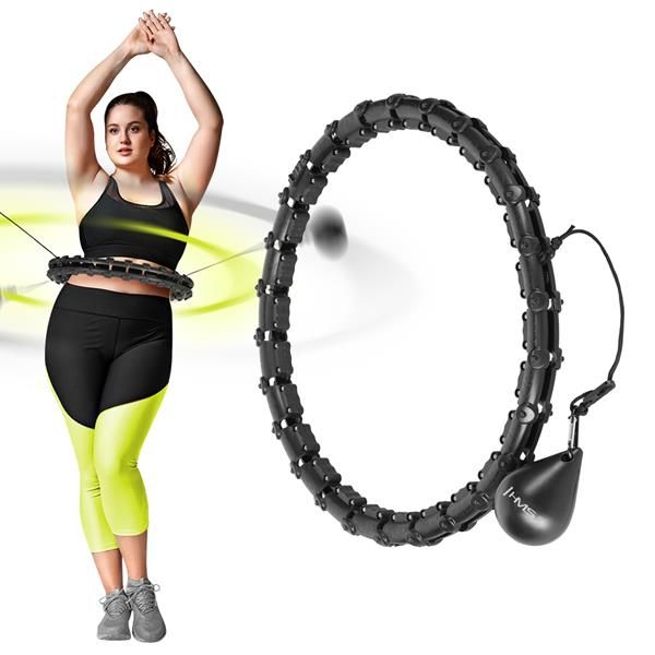 Hhw11 plus size hula hop black z wypustkami i obciaznikiem hms