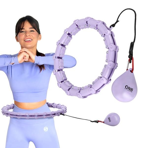 Oha02 hula hop violet z wypustkami i obciaznikiem one fitness