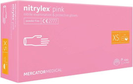 Rekawice nitrylowe 100 szt. 6-xs nitrylex pink