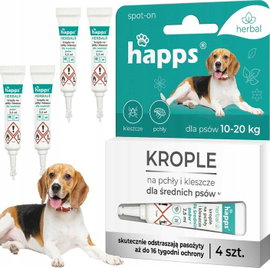 Happs herbal - krople na pchy i kleszcze dla srednich psow 10 - 20kg