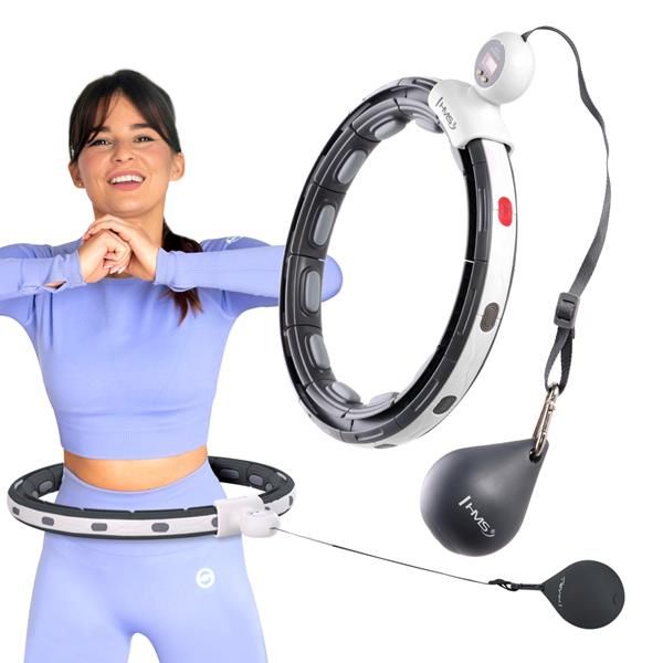 Hhm15 hula hop black z magnesem i obciaznikiem + licznik hms