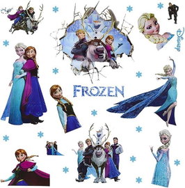 Naklejki na sciane 3d kraina lodu elsa frozen