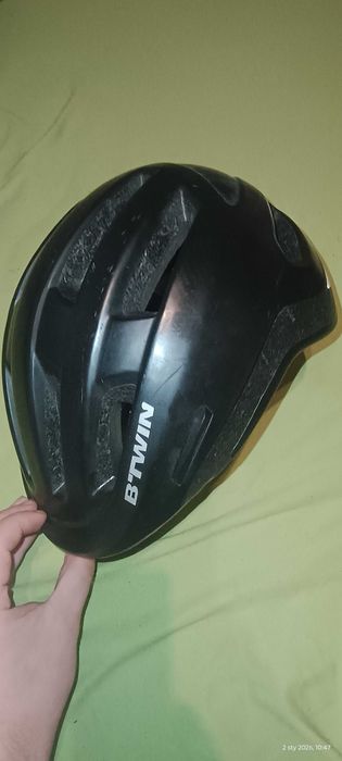 Kask Rowerowy Miejski B'TWIN (Decathlon) - Czarny, Rozmiar M/L