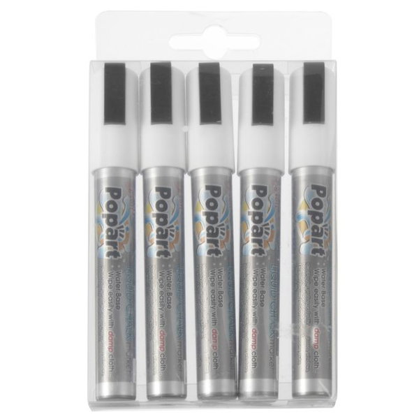 Markery do tablicy koncowka 2-6mm biae zestaw 5szt. - hendi 664209