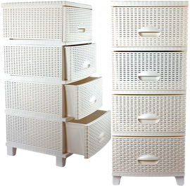 Komoda rattan turan biała