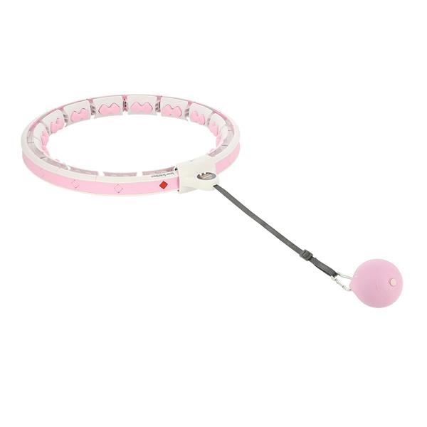 Hhw06 pink hula hop z wypustkami i obciążnikiem + licznik hms