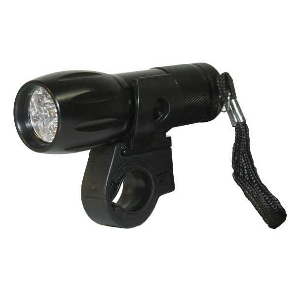 Lampka rowerowa przednia 2w1 dunlop 9 led