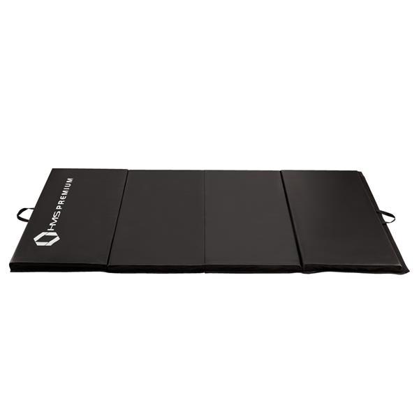 Mgs01 materac gimnastyczny składany 2400x1200 mm black hms premium