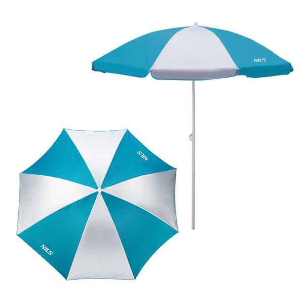 Nc7813 turkusowy parasol plażowy 180 cm nils