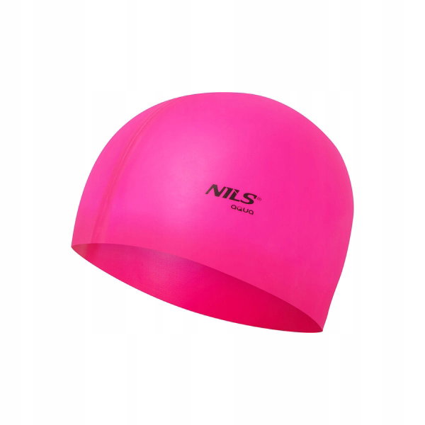 Nqc jednokolorowy pk01 różowy czepek silikonowy nils aqua