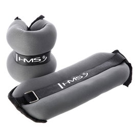 Ob05 gray obciążniki na ręce i nogi 2 x 2 kg hms