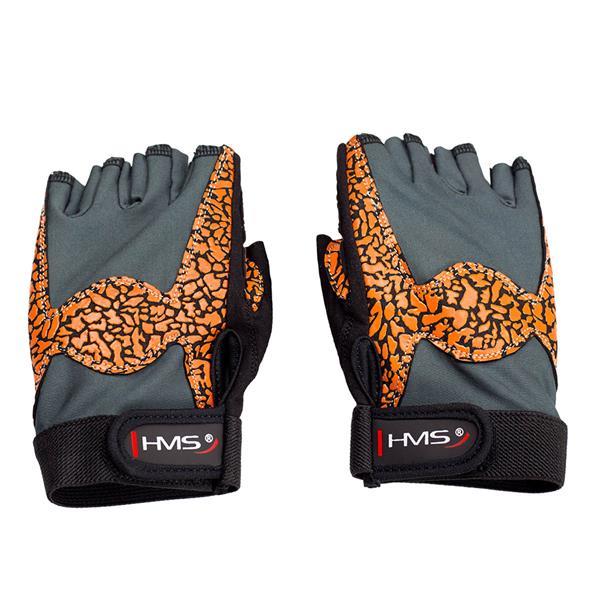 Rst03 orange/gray rozm. l rękawice na siłownię hms