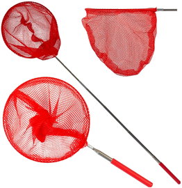 Siatka na motyle owady składana teleskopowa 38,5-86cm czerwona