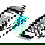 Wodoodporny pokrowiec etui do telefonu z opaską armband PVC - czarne