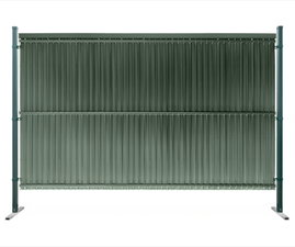 Listwy ogrodzeniowe pionowe szerokie 62-80mm 123x250cm RD12 Zielony