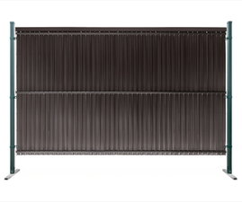 Listwy ogrodzeniowe pionowe wąskie 44-62mm 173x250cm RD02 Ciemnobrązowy