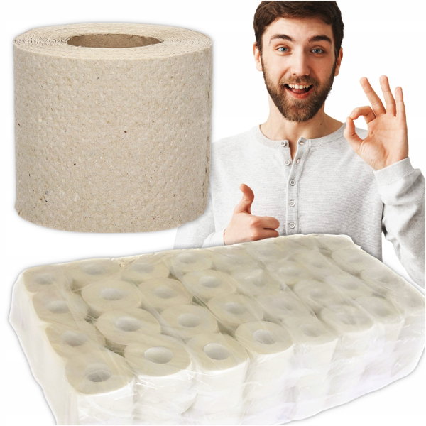 POLSKI PAPIER TOALETOWY WPDpapier 64 ROLKI SZARY - JAKOŚĆ 25mb