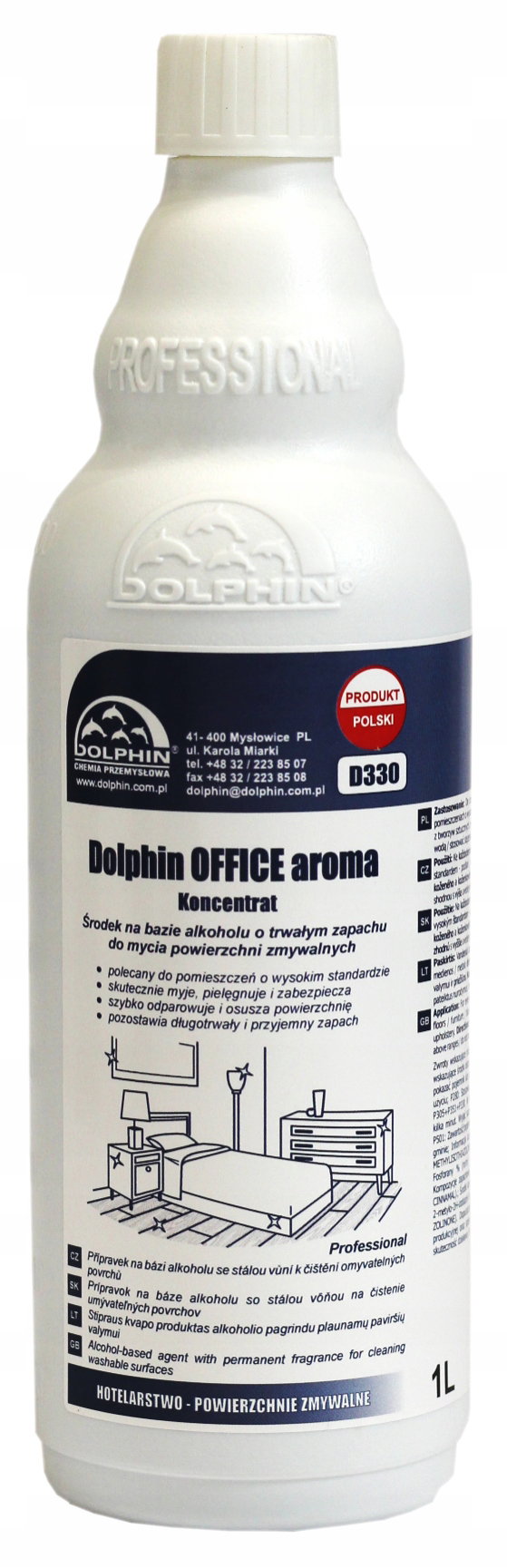 Office Aroma Płyn do mycia powierzchni zmywalnych mebli 1L