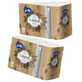 PAPIER TOALETOWY EKOLOGICZNY GRITE ECOLOGICAL 3 W 24 rolki MOCNY GRÓBY