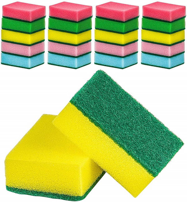 ZMYWAKI GĄBKI DO MYCIA NACZYŃ 1SZT MIX KOLORÓW KUCHENNE MOCNE WIELOPAK