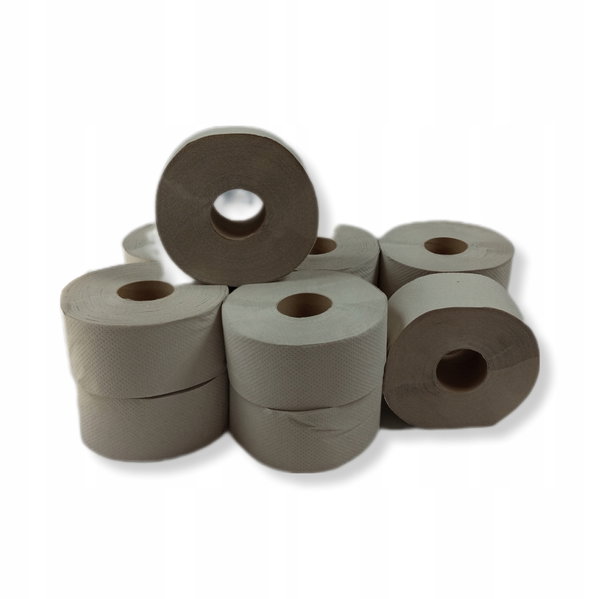 Papier Toaletowy Szary Makulatura Jumbo 1 warstwa do podajnika BIG 12szt