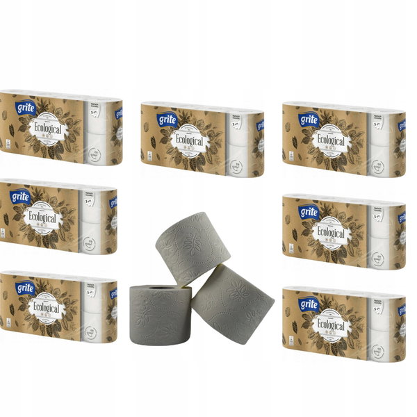 Papier toaletowy ekologiczny Grite 3w 8 rolek x 7 mocny