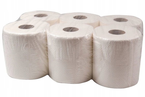 RĘCZNIK PAPIEROWY BIAŁY CELULOZA MISTRAL 6 sztuk x 100m DUŻY ZAPAS WYDAJNY