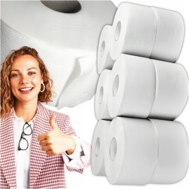 Papier toaletowy do podajnika Jumbo Celuloza 1 rolka x 100 m 2 warstwy