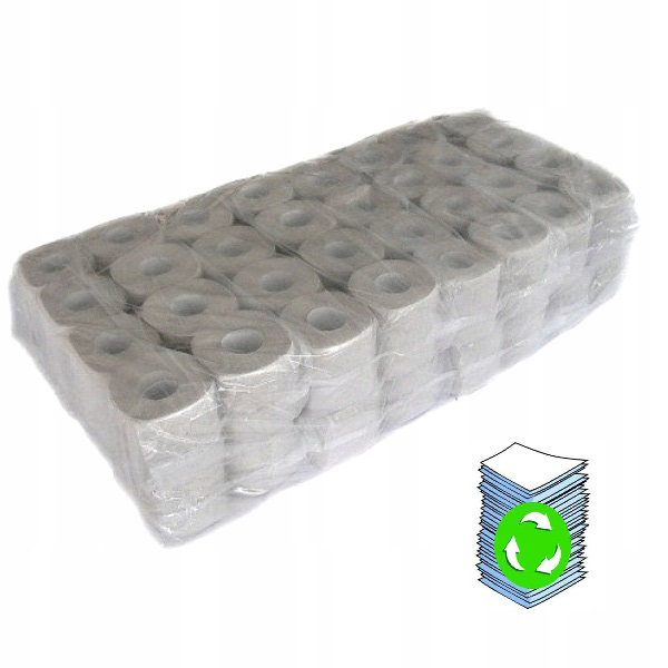 Papier Toaletowy Ekologiczny Szary 64szt Makulatura 1w 25mb