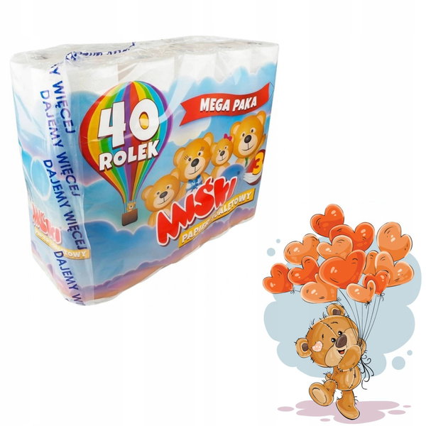 Papier toaletowy 1 rolka 3 warstwowy hybryda miękki BIG paka