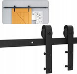 TSMST 167 cm Zestaw do Drzwi Przesuwnych Barn Door, Czarny, Aluminium