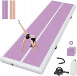 Mata gimnastyczna dmuchana Airtrack Matte 200x100x10 cm różowo-fioletowa