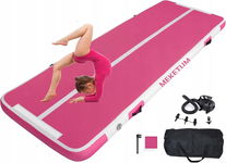 Mata gimnastyczna dmuchana MEKETUM AirTrack 200x100x15 cm różowa