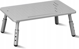 Bracwiser stojak pod monitor regulowany 3 poziomy 37×23,5 cm srebrny