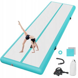Mata Gimnastyczna Air Track szary 300 cm x 100 cm z Elektryczną Pompką