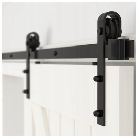 SANKEYTEW zestaw do drzwi przesuwnych 274cm stal czarna 120kg