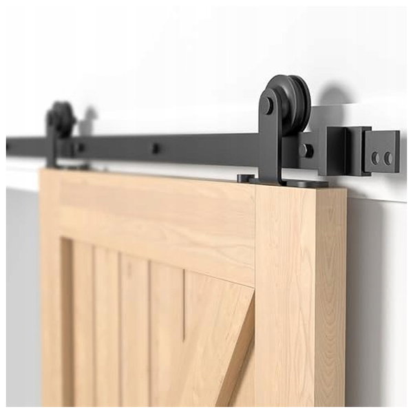 System Drzwi Przesuwanych Barn Door Loft Szyna Czarny Zestaw 229 cm