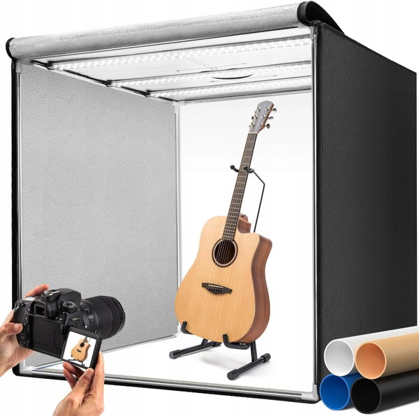 NAMIOT ŚWIETLNY FOTOGRAFICZNY 100CM DO PRODUKTÓW SKŁADANY STUDIO LED