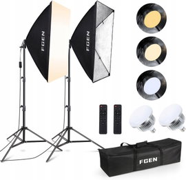 ZESTAW OŚWIETLENIOWY SOFTBOX 85W DO STUDIO FOTO WIDEO LED
