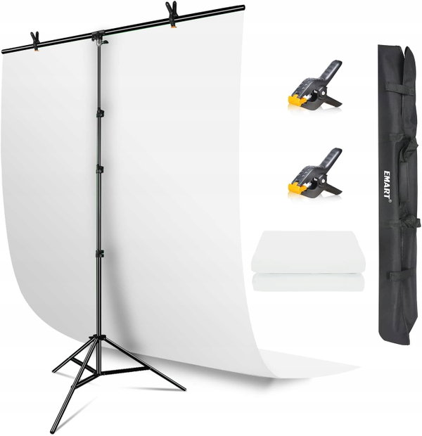 TŁO FOTOGRAFICZNE ZESTAW 150x260CM DO STUDIA ZDJĘCIOWEGO SKŁADANY