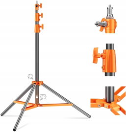 STATYW OŚWIETLENIOWY 280CM DO STUDIO FOTO LAMPA SKŁADANY METALOWY