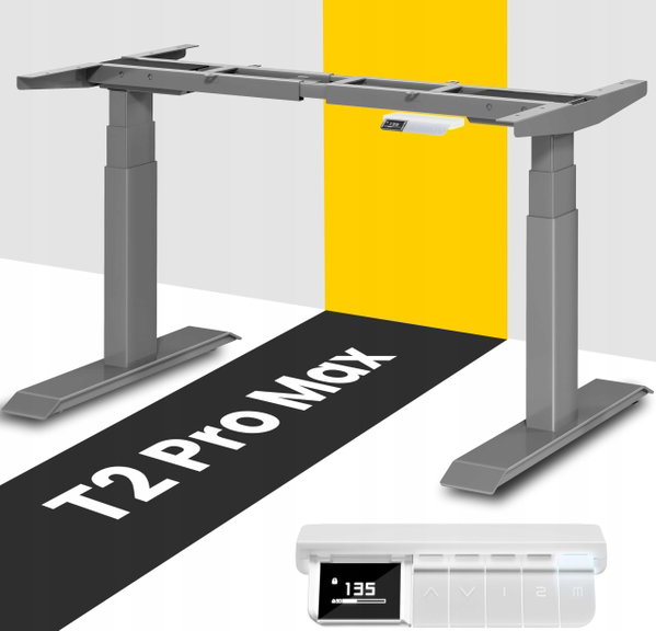 Stelaż biurka elektryczny MAIDeSITe T2 Pro Max 160kg 135cm podwójny silnik