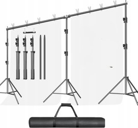 ZESTAW STUDIO FOTOGRAFICZNE 6M REGULOWANY DO TŁA TELESKOPOWY SYSTEM