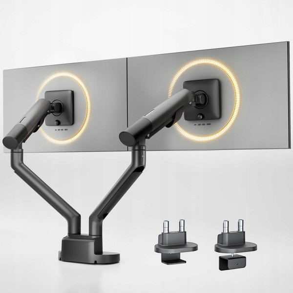 PODWÓJNE Ramię do Monitora 17"-35" STOJAK EKRANÓW REGULOWANE DO 11KG