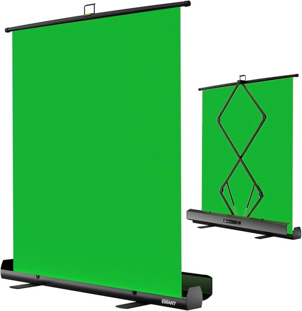 EKRAN CHROMA KEY ROLL-UP 155x200CM DO STREAMINGU STUDIO FOTO TŁO ZIELONE