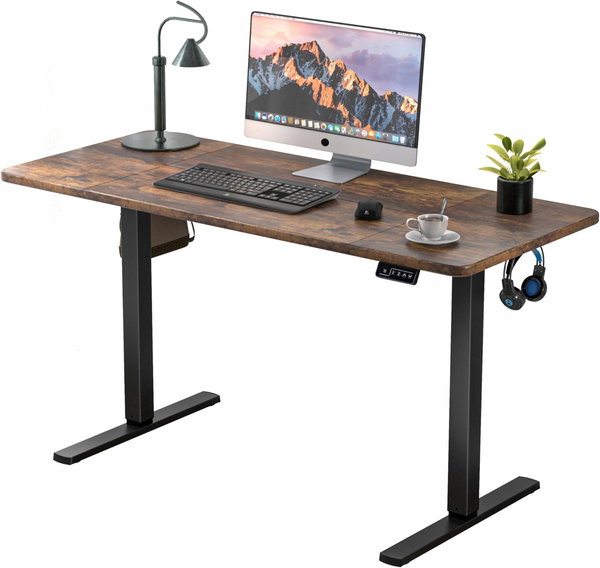 BIURKO ELEKTRYCZNE REGULOWANE 140x60 DO BIURA DOMOWEGO STÓŁ ERGONOMICZNY