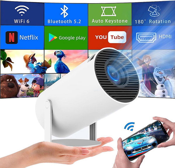 Magcubic HY300 PRO 4K - Android 11, WiFi 6, BT 5.0, 200", Auto Korekcja