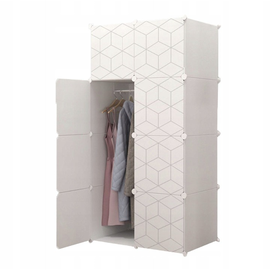 Szafa modułowa ubraniowa geometric garderoba organizer biała duża pojemna