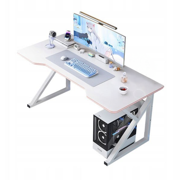 Biurko gamingowe stół gracza komputerowe białe nowoczesne loft 120 cm