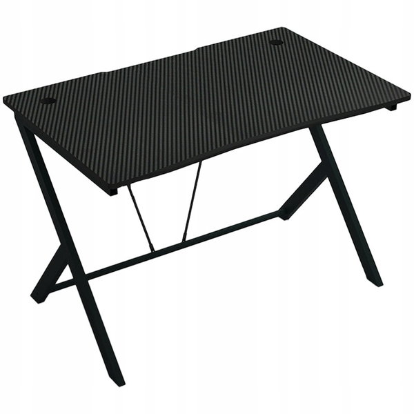 Biurko stolik gamingowe komputerowe loft nowoczesne czarne carbon 100 cm